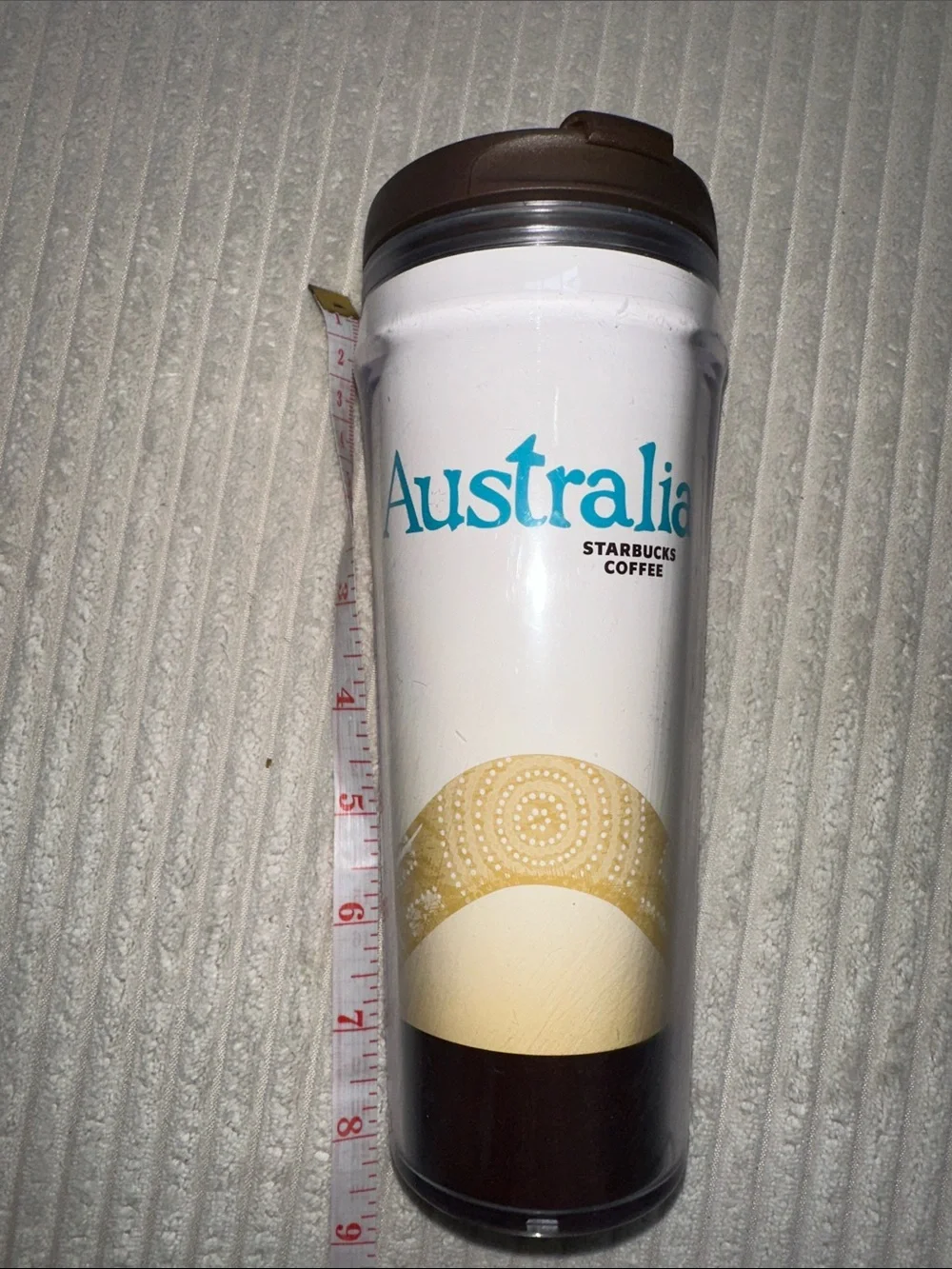 Collectible 2004 Starbucks Australia Kangaroo White & Brown Travel Tumbler